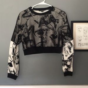 Nasty Gal crop top sweatshirt